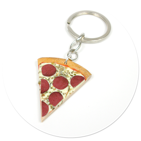keyring with pizza no. 6
