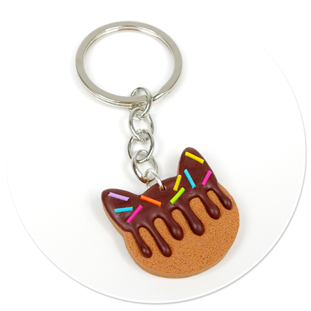 keyring with cookie cat no. 4