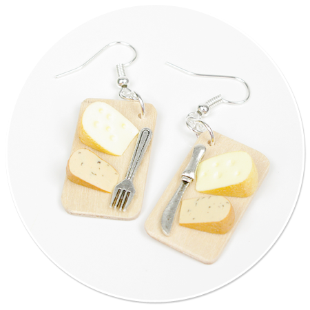 earrings board of cheeses no. 4