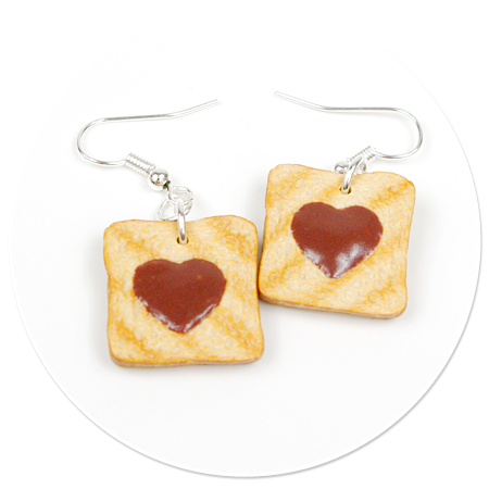 earrings toast with Nutella no. 3