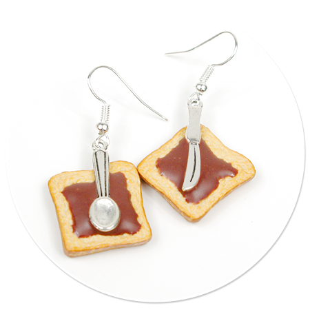 earrings toast with Nutella no. 2