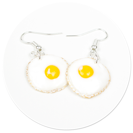 earrings fried eggs