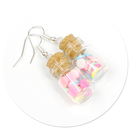 earrings jar with candies no. 2
