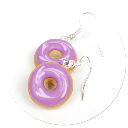 earrings donuts with glaze no. 4