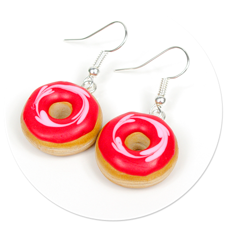 earrings donuts with glaze no. 5