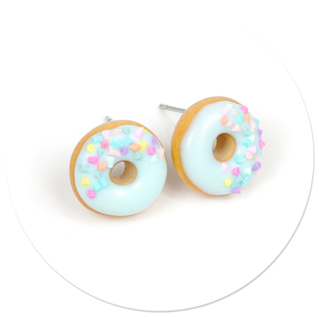 plug-in earrings donuts no. 16