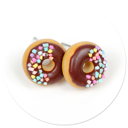 plug-in earrings donuts no. 12