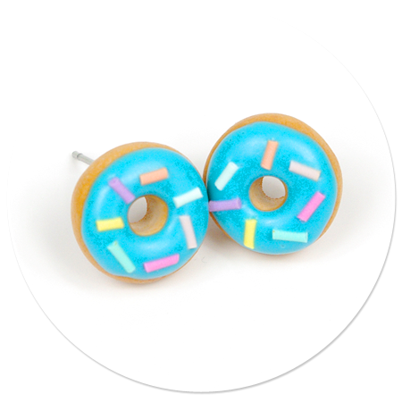 plug-in earrings donuts no. 13