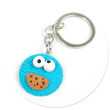 keyring with cookie monster