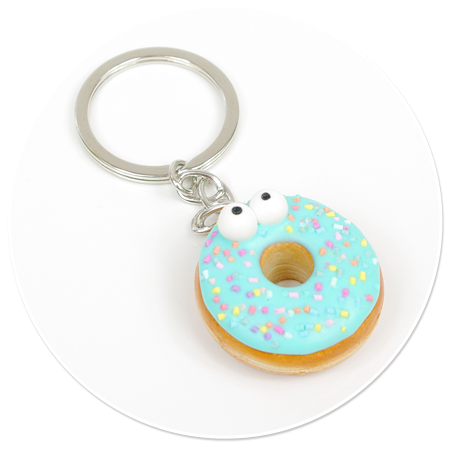 keyring with donut no. 9