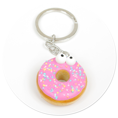 keyring with donut no. 8