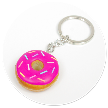keyring with donut no. 6