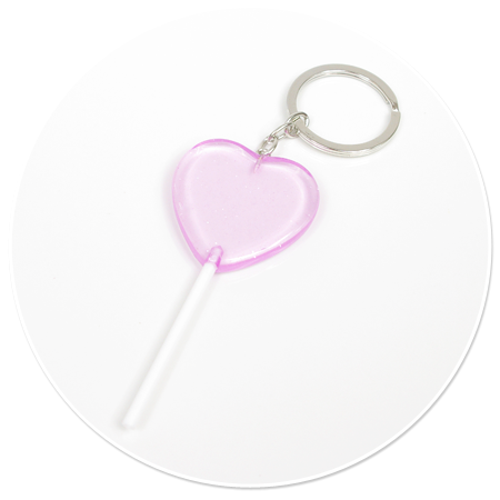keyring with lollipop heart no. 4