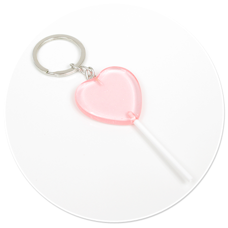 keyring with lollipop heart no. 2