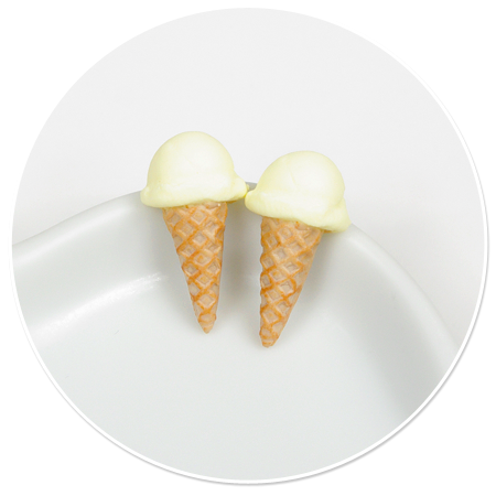 plug-in earrings ice cream cones