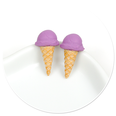 plug-in earrings ice cream cones no. 3