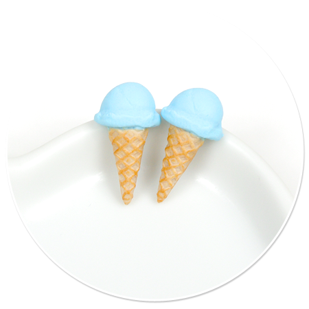 plug-in earrings ice cream cones no. 4