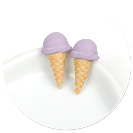 plug-in earrings ice cream cones no. 6