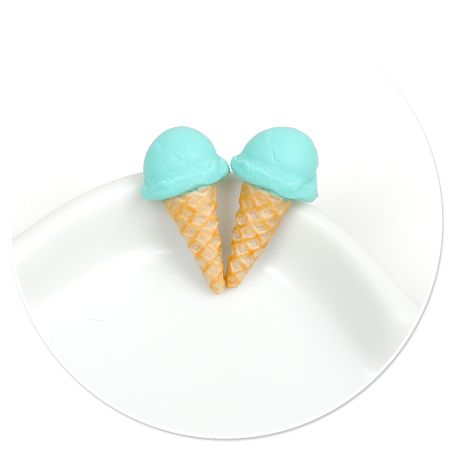 plug-in earrings ice cream cones no. 8